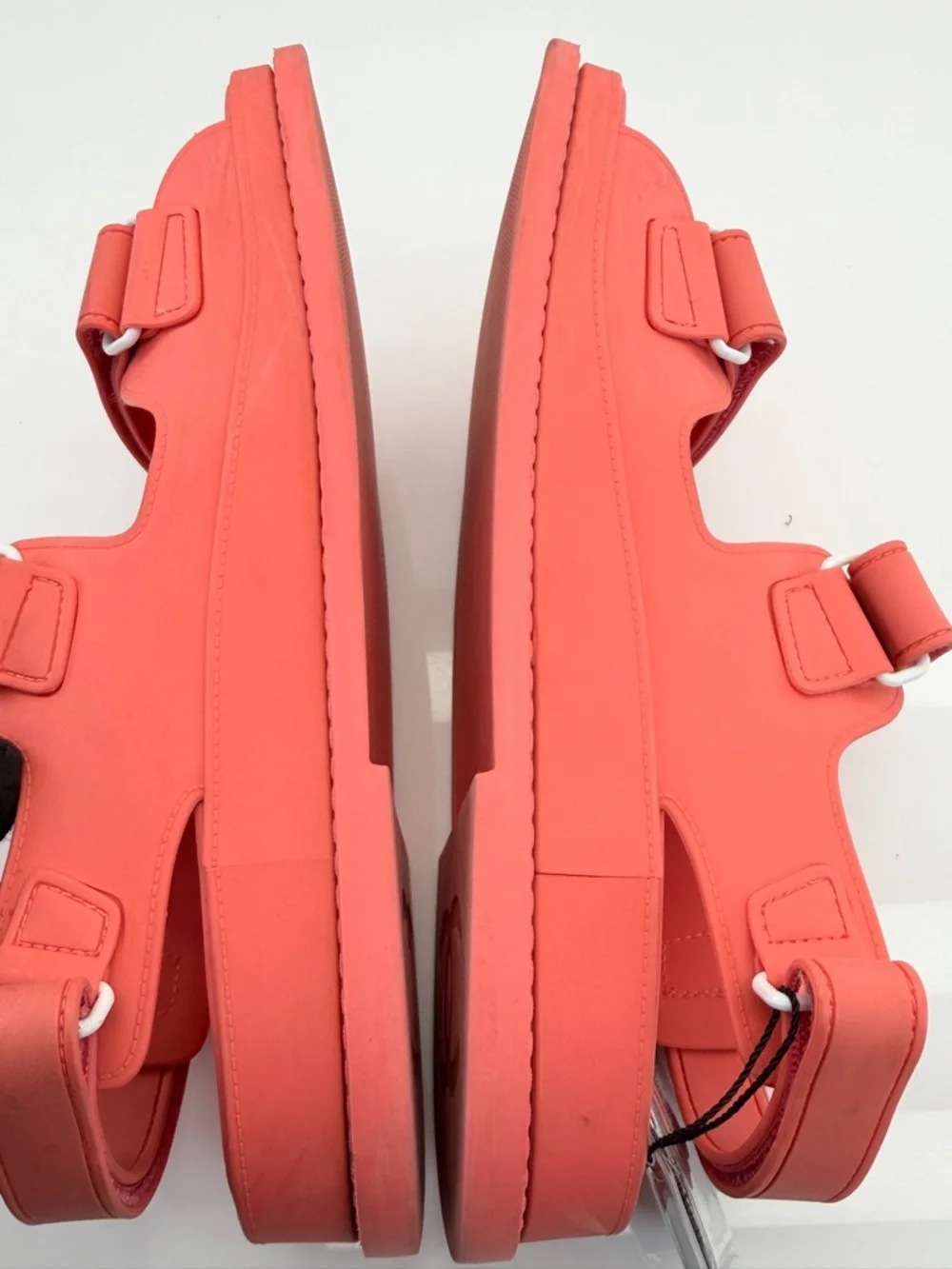CHANEL Chanel Red Rubber CC Dad Sandals Size 39